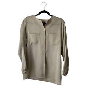 Vintage J.Crew tan button down‎ oversized shirt